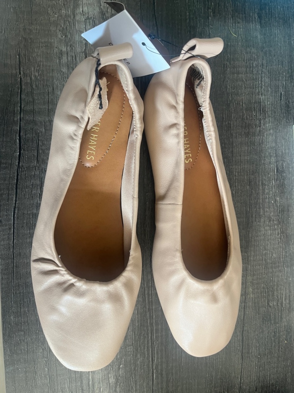 Denver Hayes Blush Nude Leather Ballet Flats 6